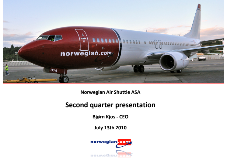 Norwegian Q2 2010 presentation