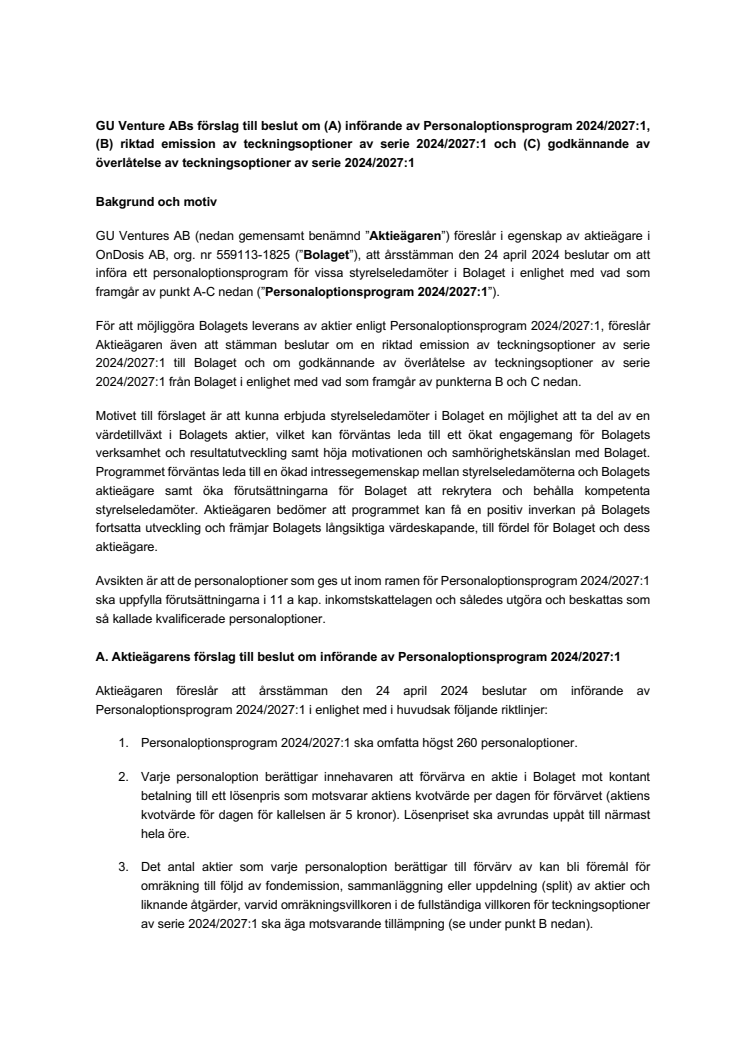 GU Ventures förslag till beslut om utgivande av personaloptioner till styrelseledamöter 240410.pdf