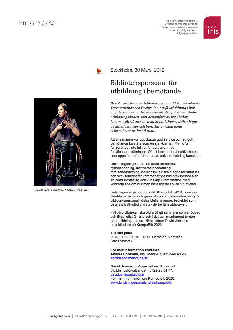 Bibliotekspersonal får utbildning i bemötande