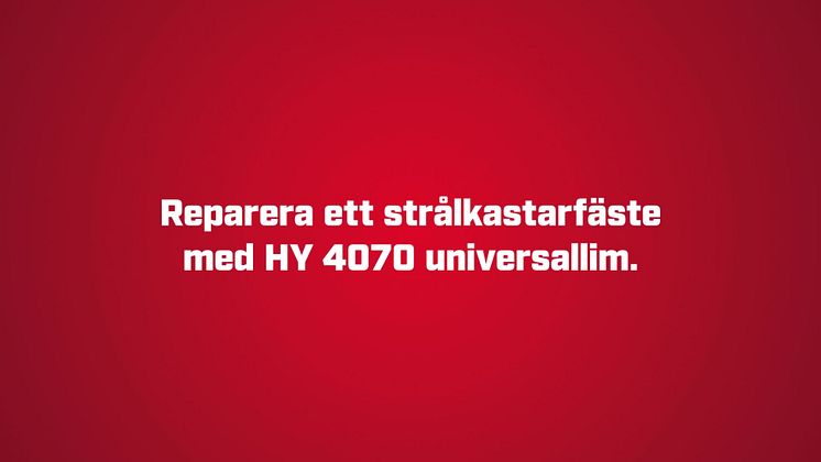 Reparera ett strålkastarfäste med LOCTITE HY 4070 universallim.