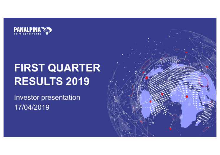 First Quarter Results 2019 – Investor Presentation