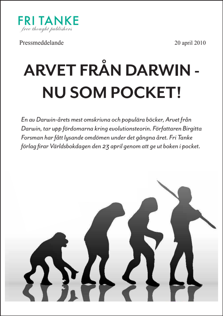 Arvet från Darwin nu som pocket