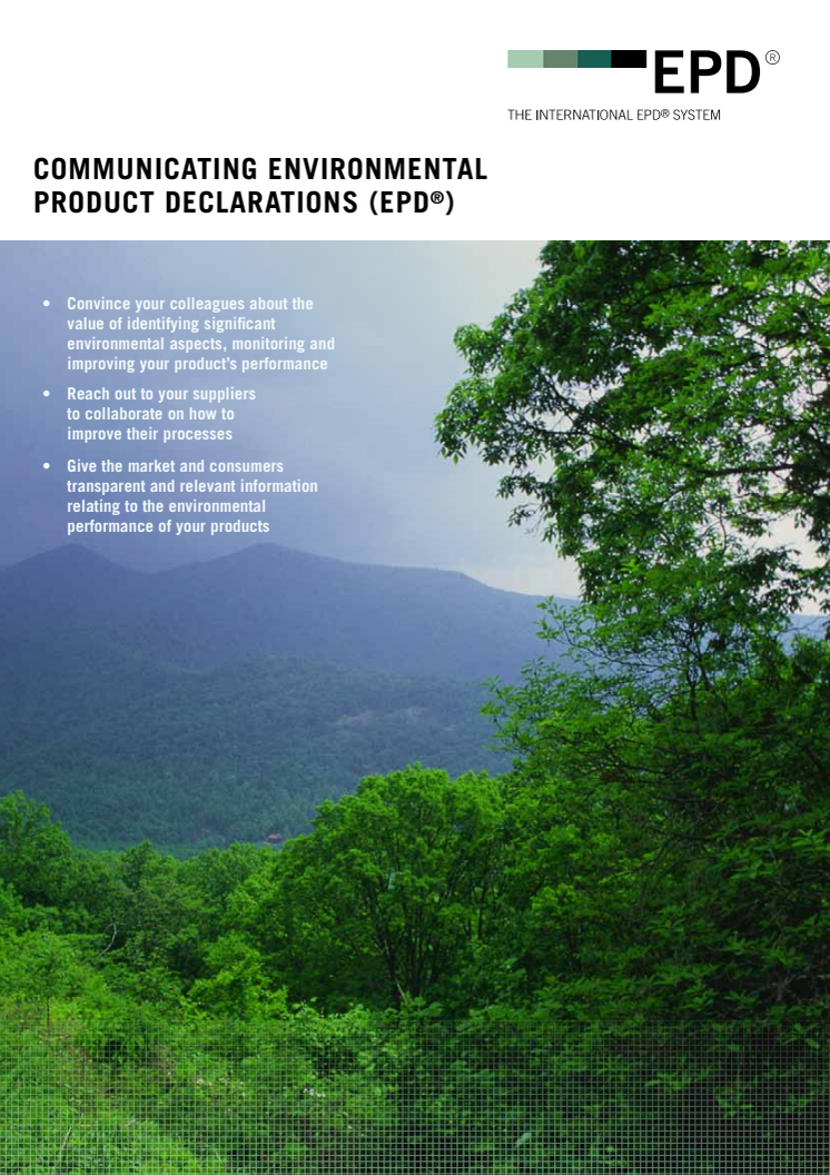 Communicating environmental product declarations (EPD)