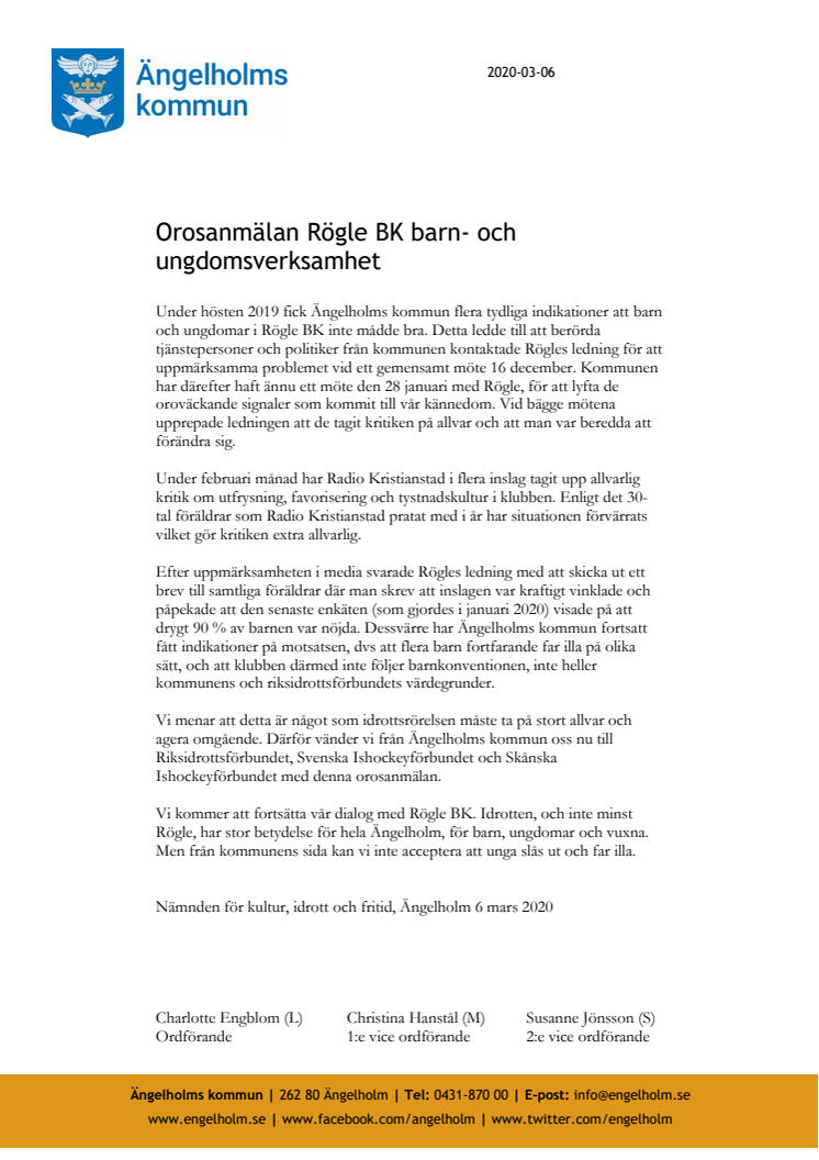 Orosanmälan