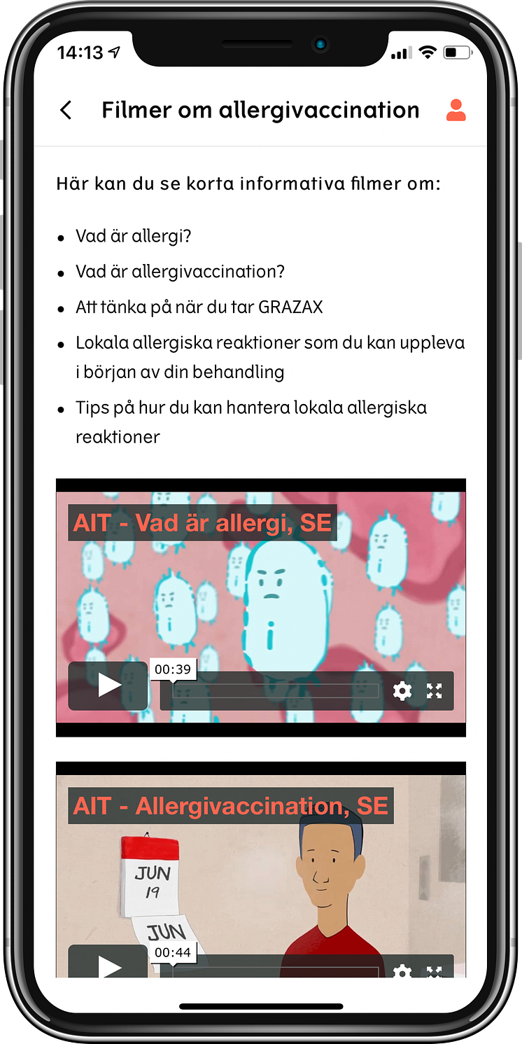 App Allergivaccination- filmer