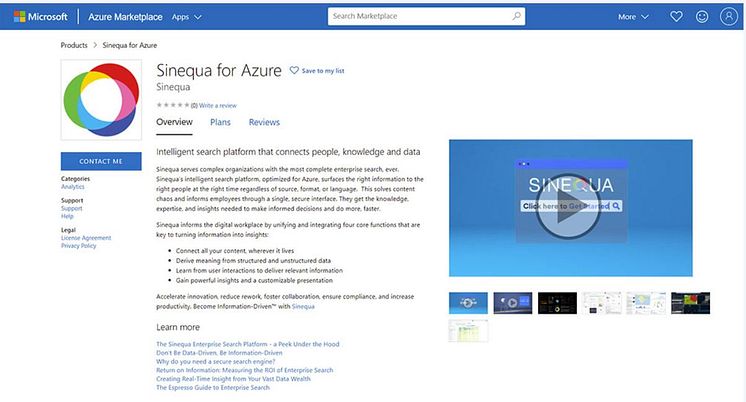 Sinequa for Azure. Quelle Sinequa