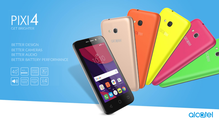 Produktark Alcatel pixi4-4