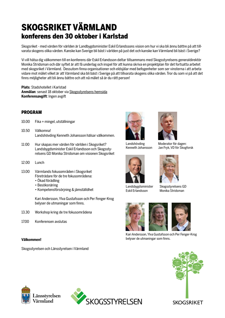 Program Skogsriket Värmland 30 okt 2013