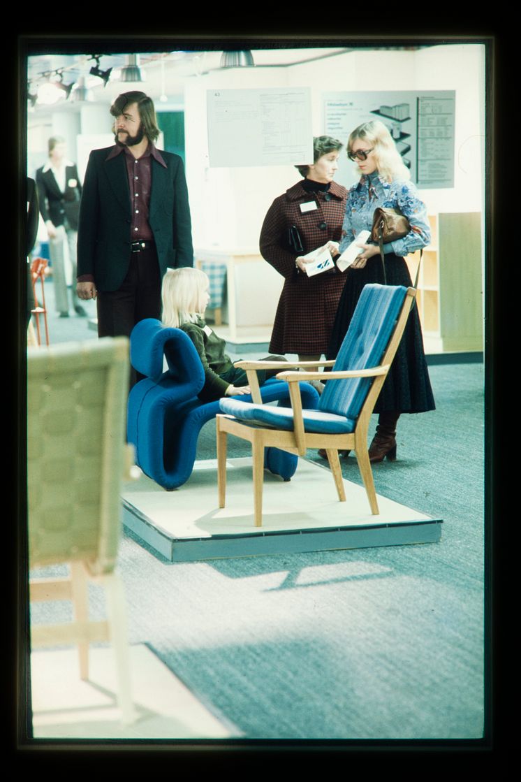 Fair visitors at Stockholm Furniture & Light Fair in the 70s