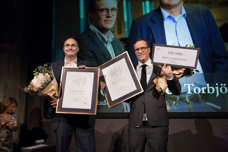 Torbjörn Isacson och Andreas Cervenka, Svenska Dagbladet. Vinnare år 2015 i kategorin Årets Avslöjande för "SCA-affären": 