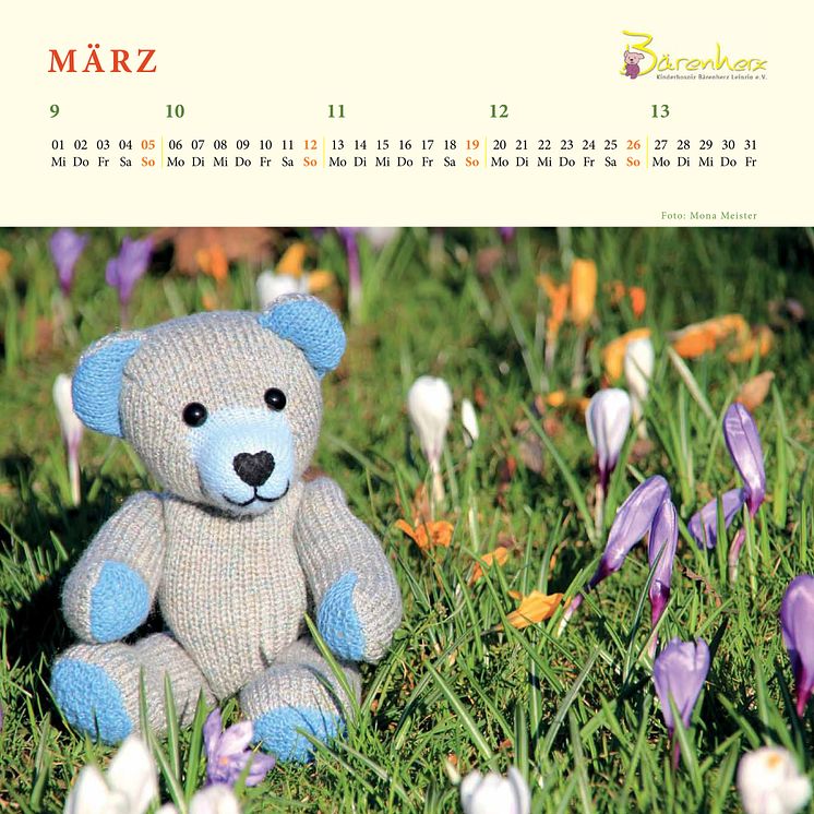 Mit Bärenherz durchs Jahr -  Der neue Bärenherz-Kalender ist da