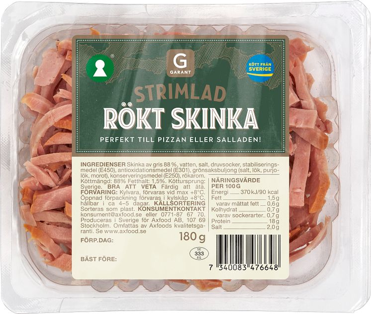  Garant Strimlad rökt skinka 180g