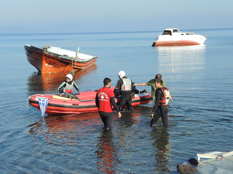 Flyktingbåt i Grekland