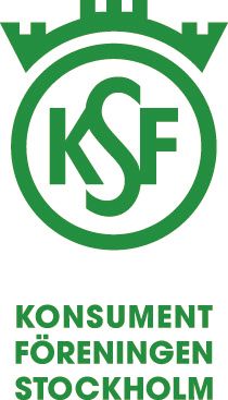 Logotyp grön, stående, Konsumentföreningen Stockholm