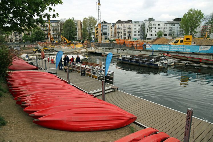 Stadthafen Leipzig während des Umbaus