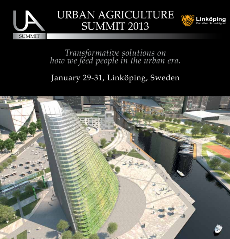 Invitation to The Urban Agriculture Summit 2013 in Linköping - first page