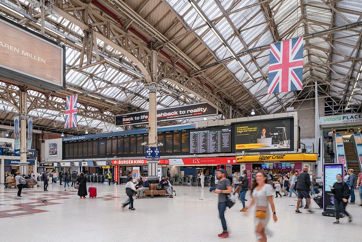 BEFORE Platforms 8-13 - the dedicated Gatwick Express ticket windows will move next to the existing Southern windows