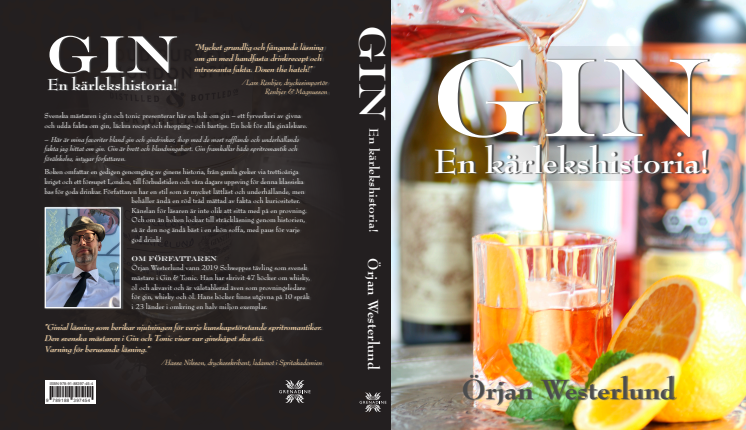 Omslag "Gin - en kärlekshistoria" fram och baksida