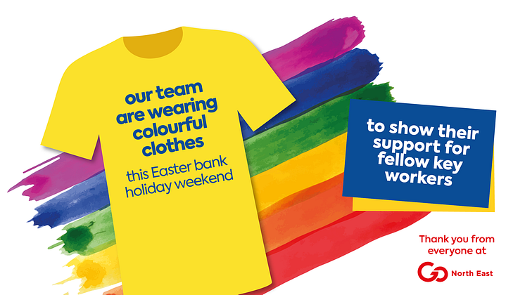 Our team are wearing colourful clothes this Easter weekend to show their support for fellow key workers