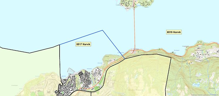8517 Narvik - postnummerinndeling