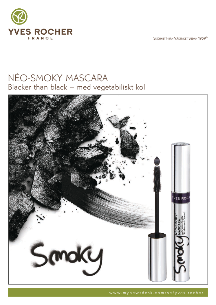 Pressinformation om - Yves Rochers nya mascara Néo-Smoky Mascara