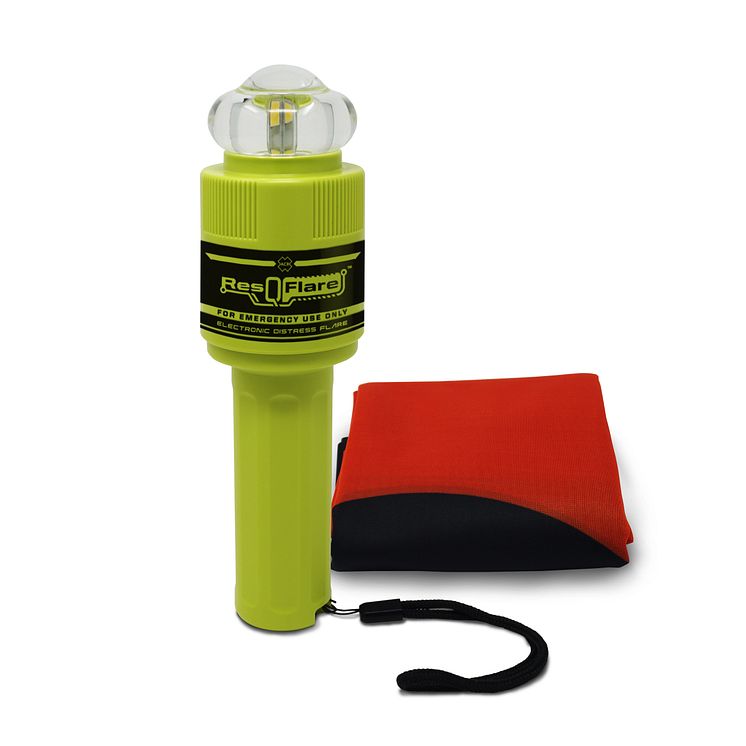 Hi-res image - ACR Electronics - The ACR Electronics ResQFlare™ package includes a high intensity LED electronic distress flare and accompanying Distress Flag 