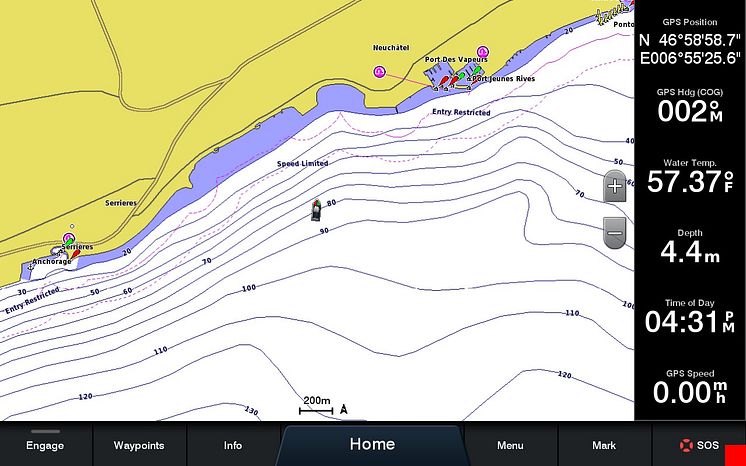 Garmin BlueChart2022 Neuenburg Schweiz (c) Garmin Deutschland GmbH