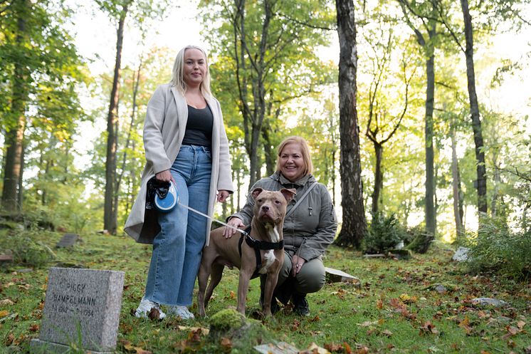 Hanna, Kerstin och hunden Milou 