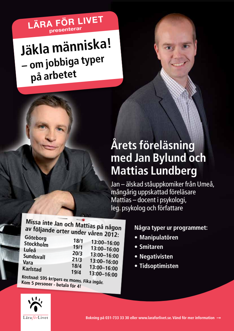 Jäkla Människa -flyer Våren 2012