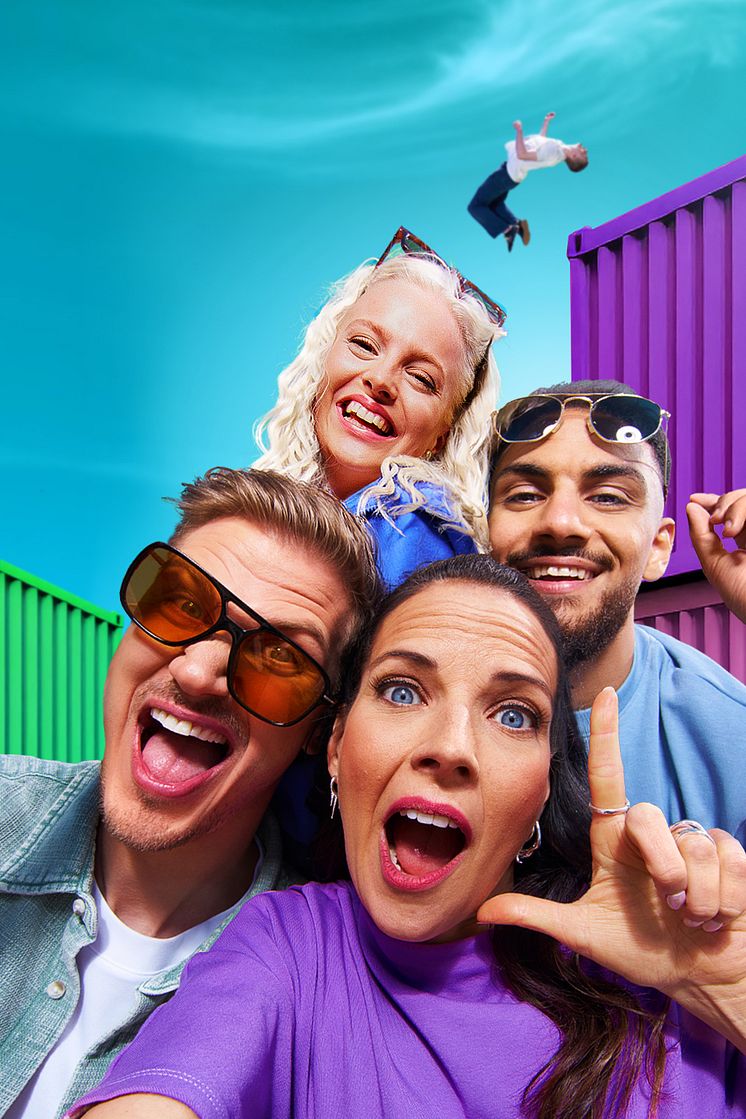 Ken Gerhardsson, Ellen Särnevång, Malin Olsson och Haider El Timimi leder årets Sommarlov i SVT. Bild Christoffer Lomfors SVT. (2).jpg