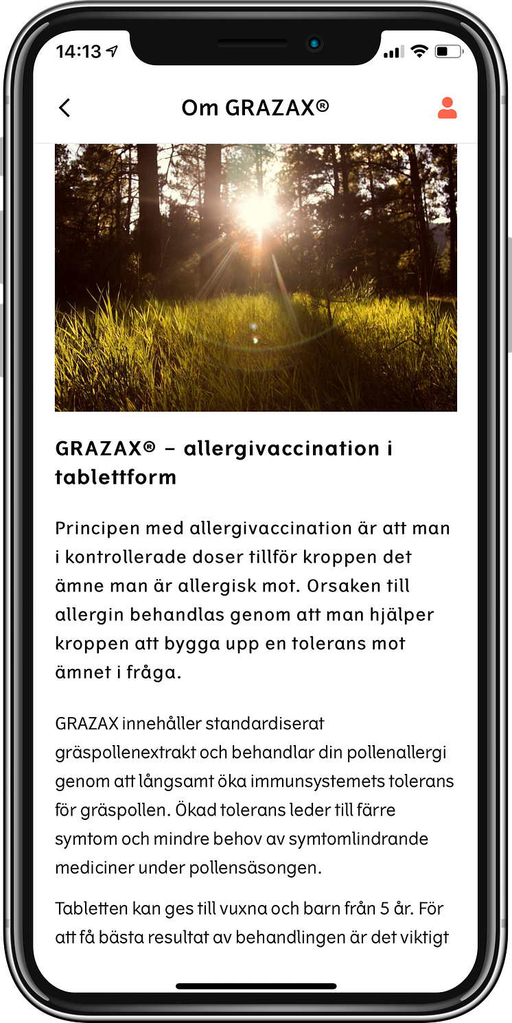 App Allergivaccination- om GRAZAX