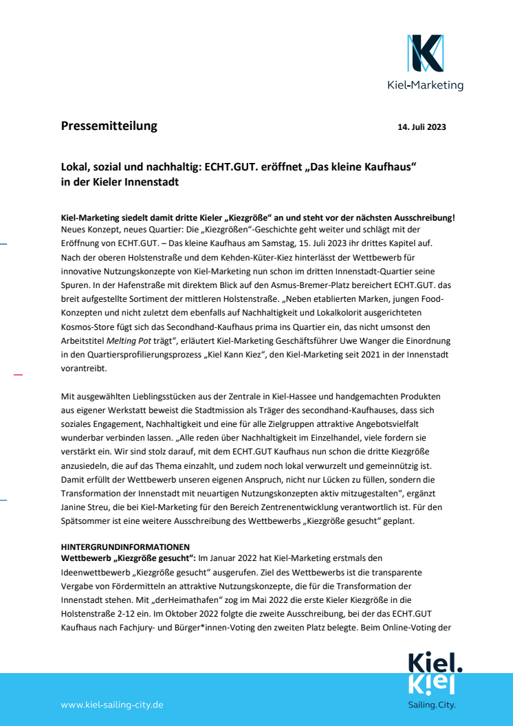 PM_Dritte Kieler Kiezgroesse ECHT.GUT eroeffnet in der Innenstadt.pdf