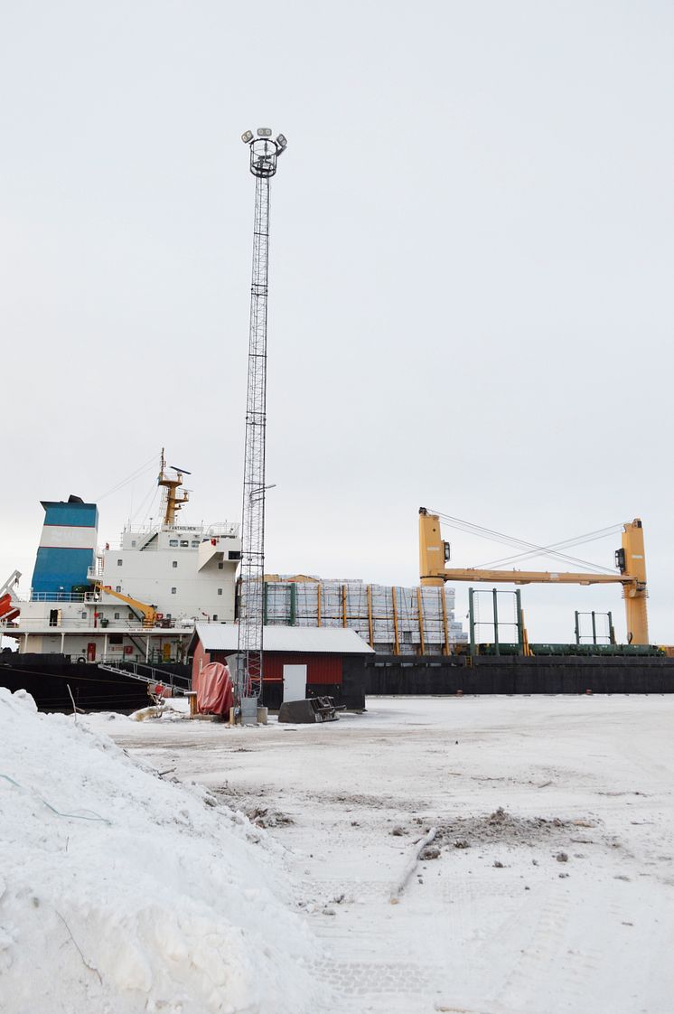 Mastbelysning Piteå Hamn