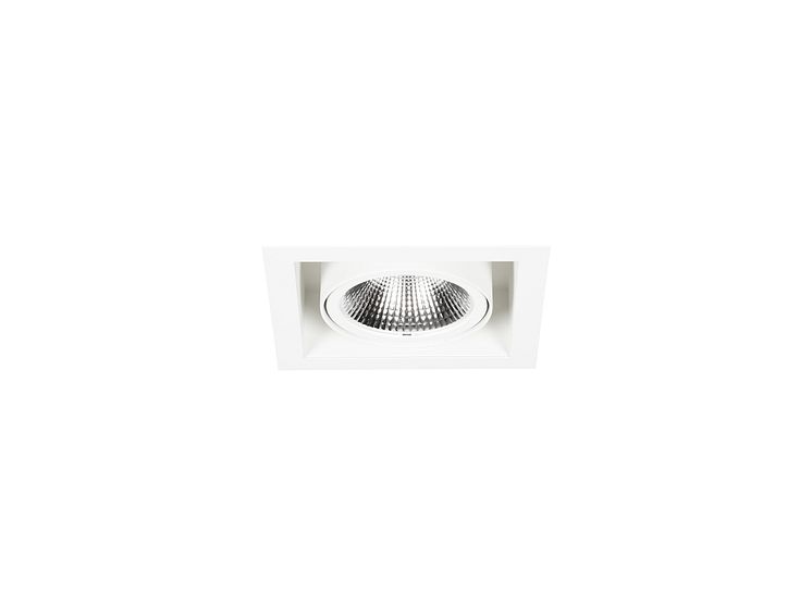 Fagerhult Touch Midi Recessed Single White Fixed