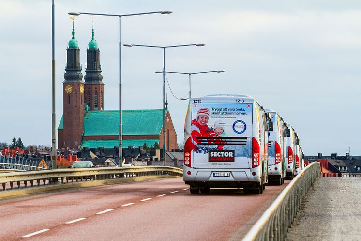Flygbussar på väg till Söder