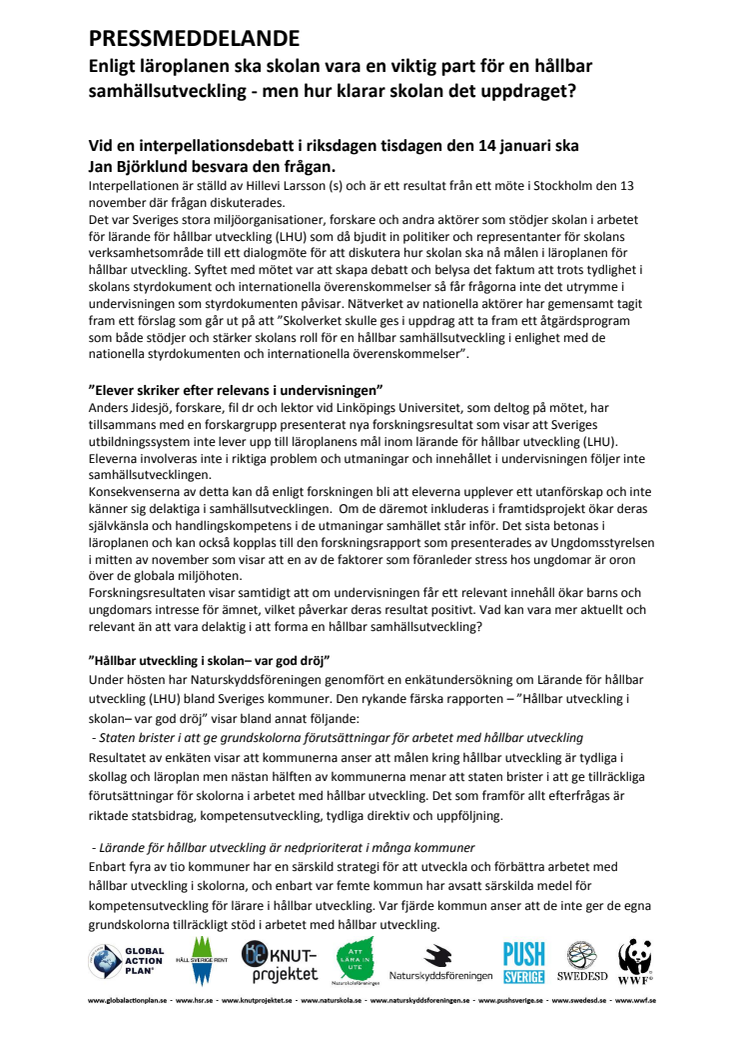 Enligt läroplanen ska skolan vara en viktig part för en hållbar samhällsutveckling - men hur klarar skolan det uppdraget?