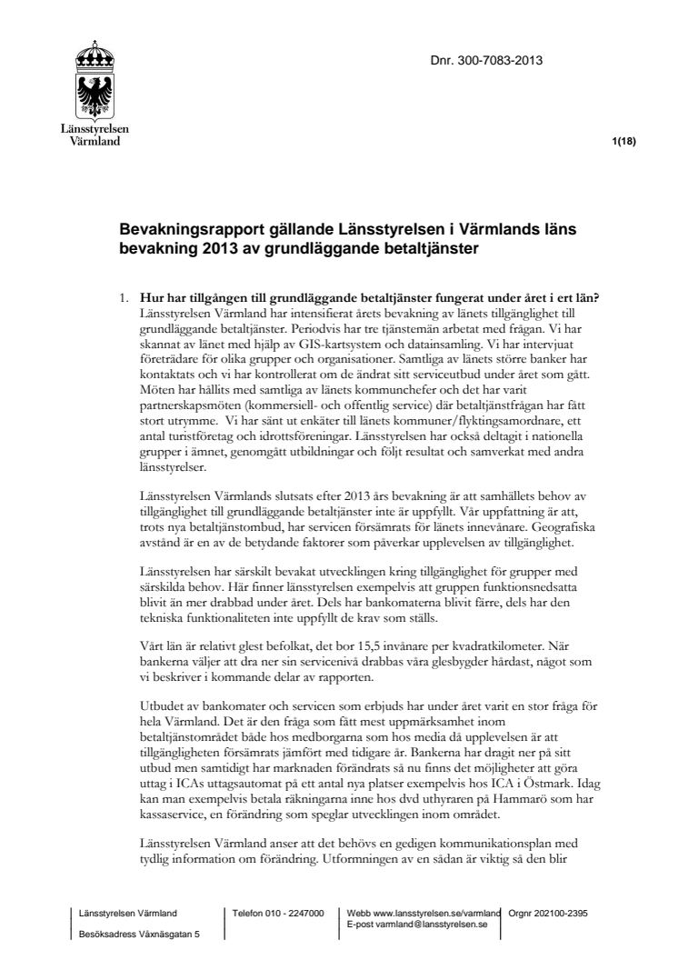 Bevakningsrapport