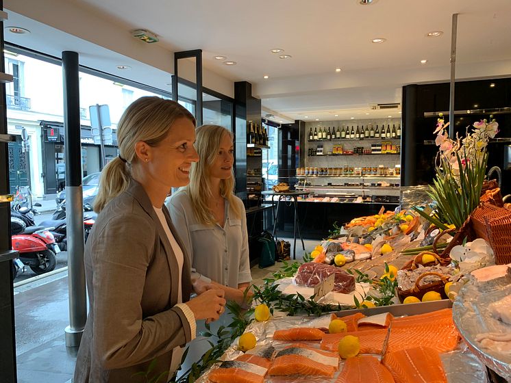 trine Horne i fransk fiskedisk FOTO Norges sjømatråd