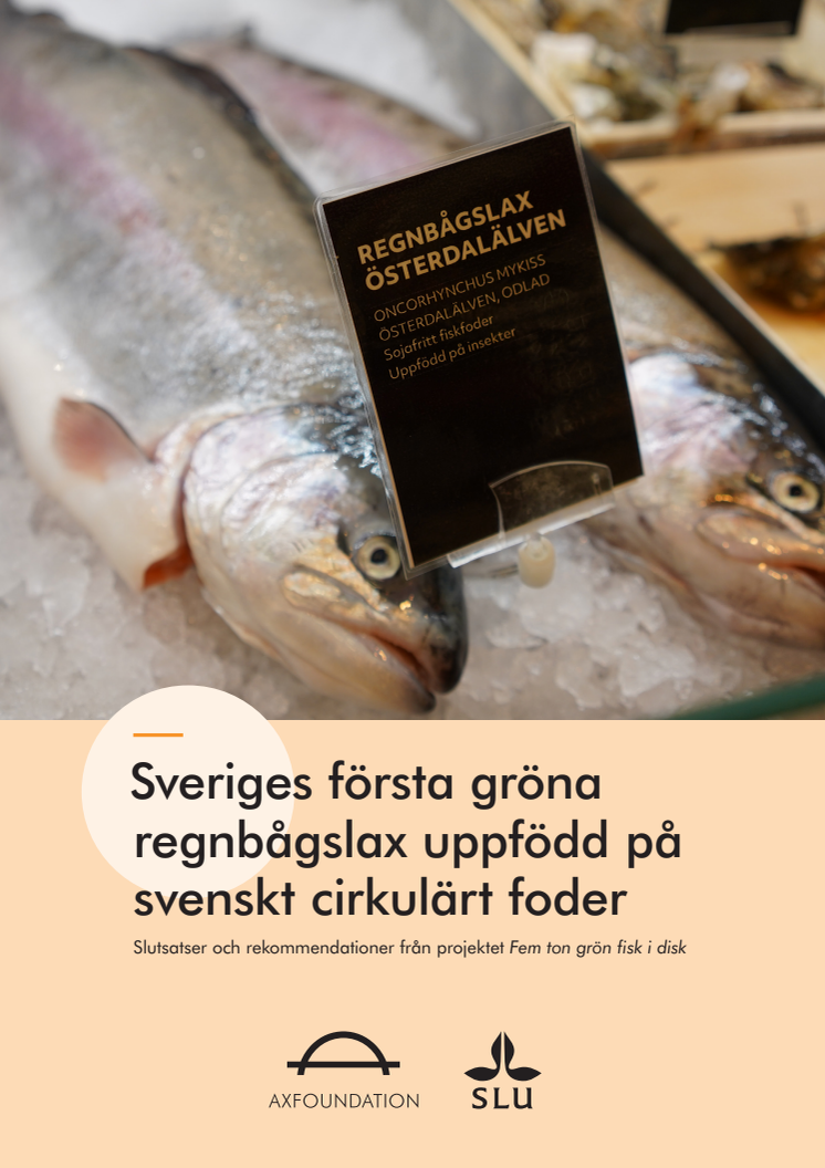 Sveriges första gröna regnbågslax uppfödd på svenskt cirkulärt foder