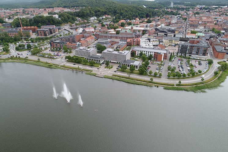 Silkeborg Rådhus ud til Silkeborg Langså