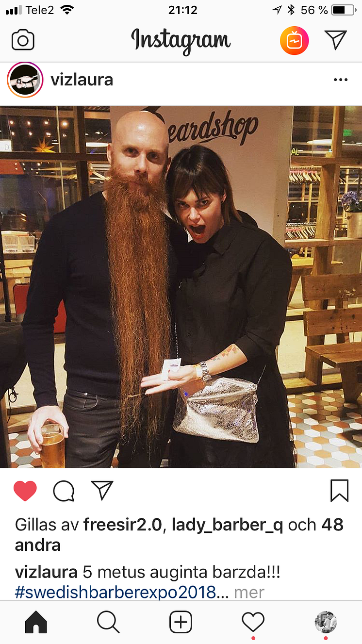 Swedish Barber Expo och World Beard Day i sociala medier