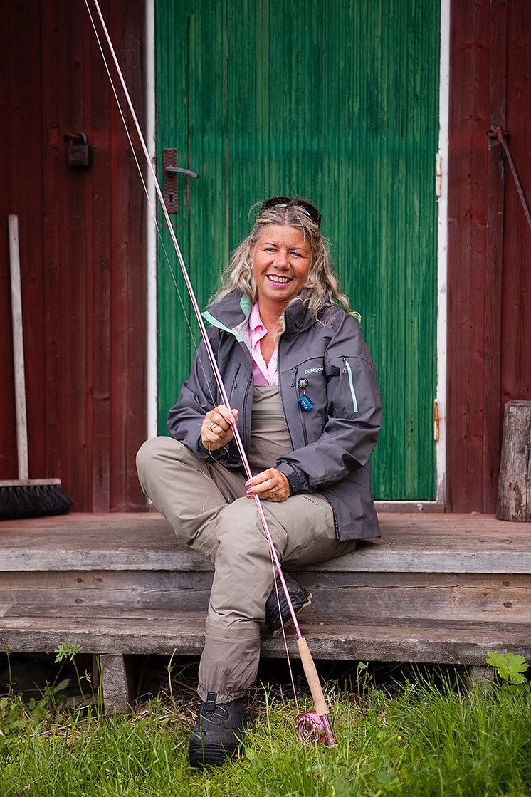 Sivan Jansson, storfiskare som deltar på Sportfiskemässan 2020