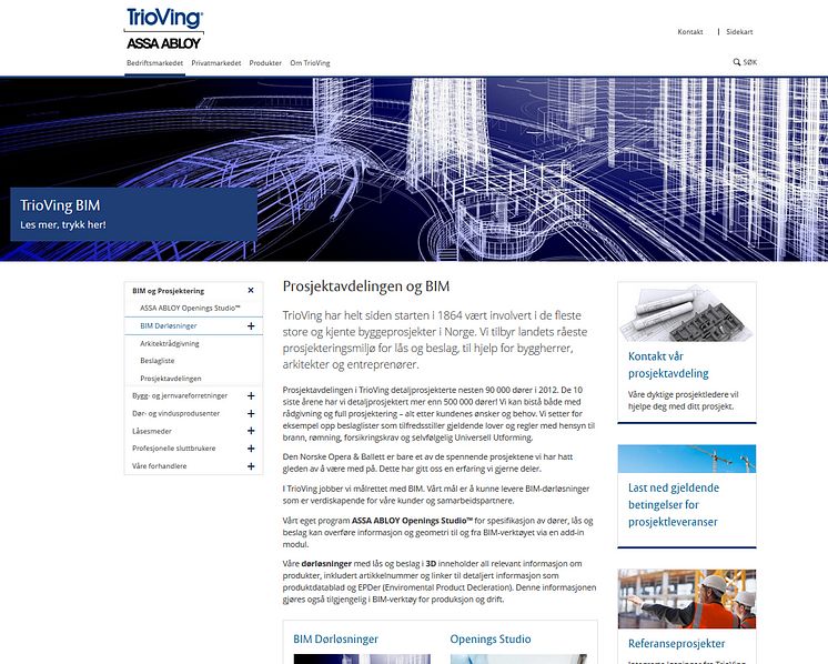 TrioVing lanserer dørløsinger for BIM