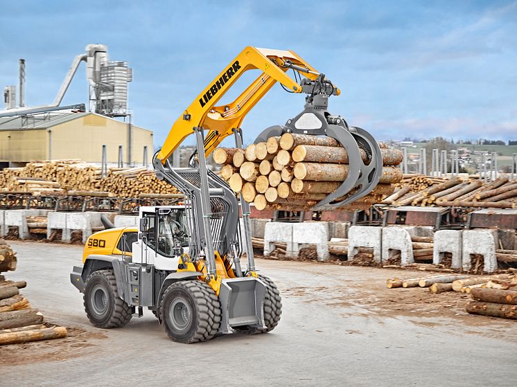 Liebherr 580 presenteras på Elmia Wood.