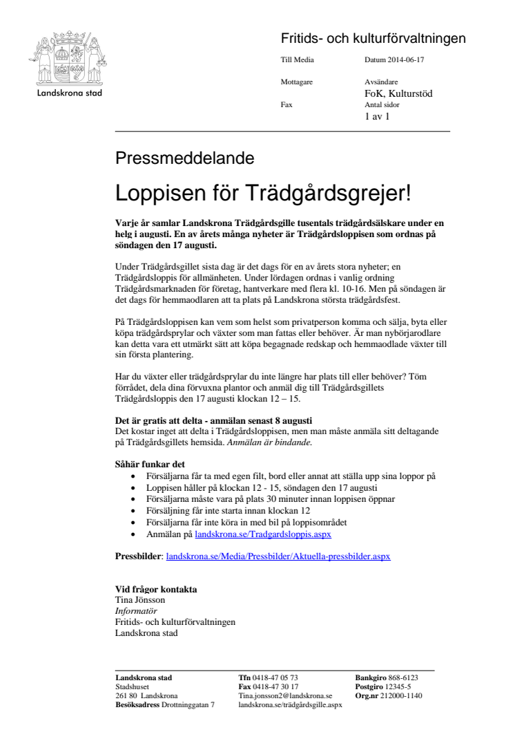 Loppisen för Trädgårdsgrejer!