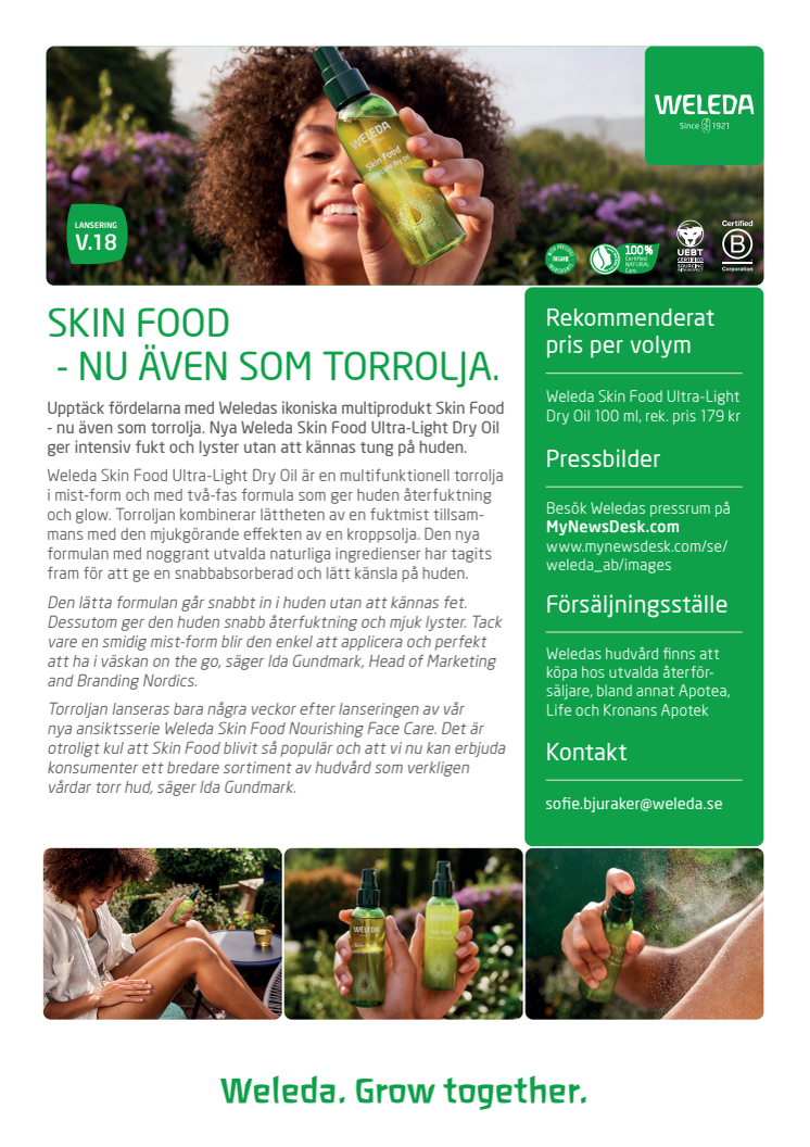 PM - Skin Food Ultra-Light Dry Oil