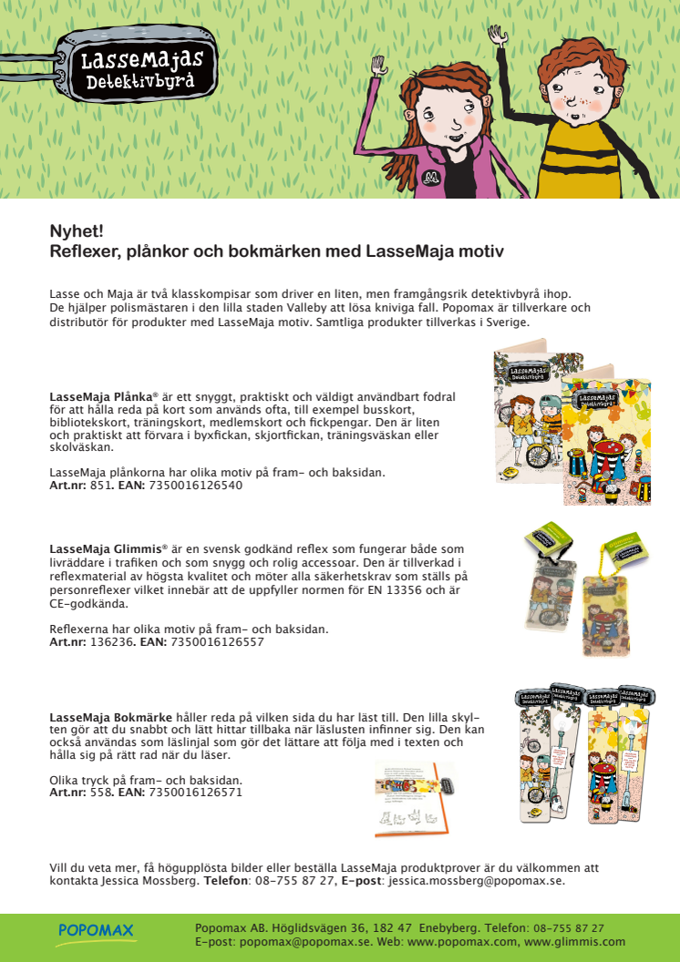 Popomax lanserar funktionella produkter med LasseMaja motiv