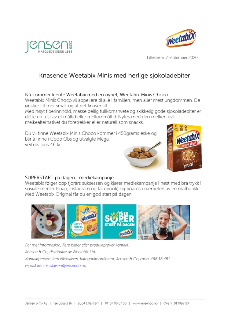  Knasende Weetabix Minis med herlige sjokoladebiter