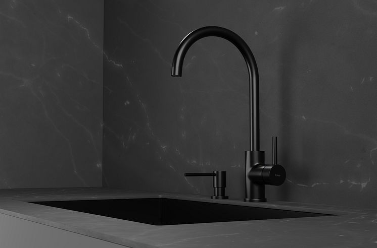 Primy Köksblandare Steel Curve Shadow 30003 & Primy Tvålpump Steel Clean Dispenser Shadow 35003 -2