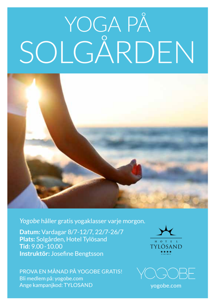 YOGA PÅ SOLGÅRDEN I TYLÖSAND